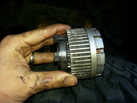 1981 Ford Bronco - Close-up of a manual locking hub part, likely from a 4x4 vehicle.