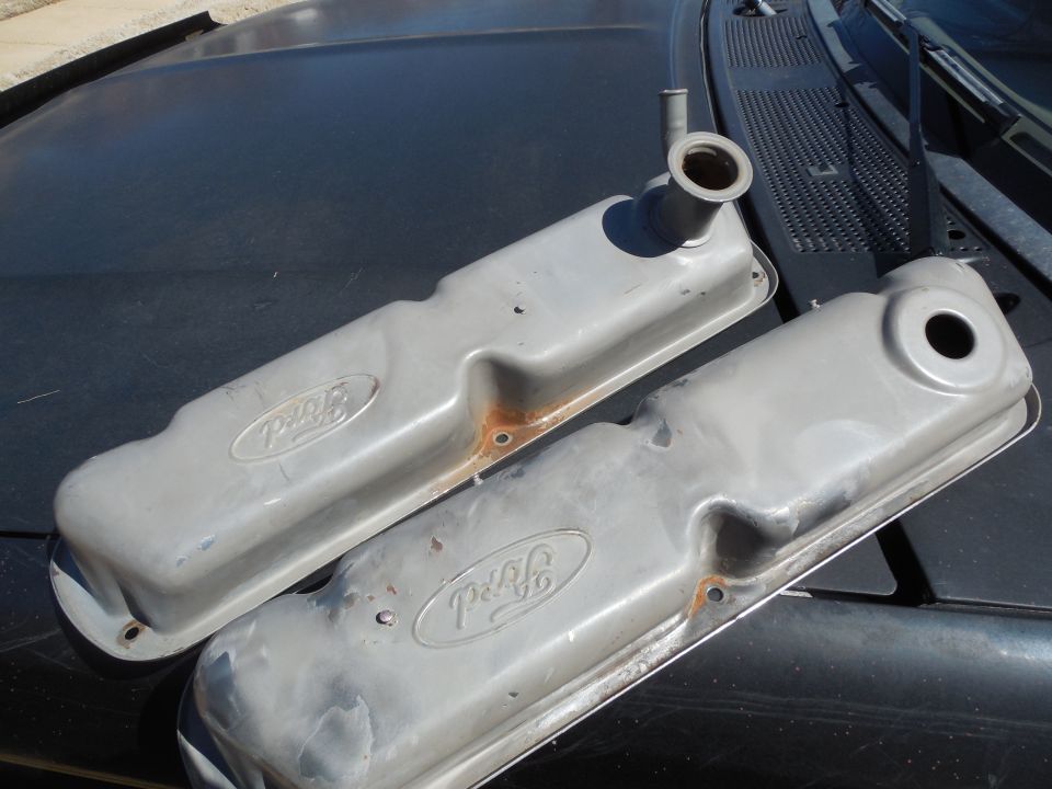 These are holding the factory paint better than the pan, but they're getting rinsed with new paint, too.  They've already been brushed thoroughly.