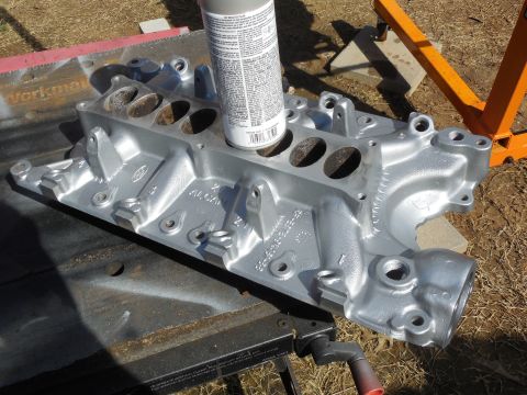 1993 Ford Bronco - All the cast Aluminum parts are clean, and now they're getting a fresh layer of Dupli-Color Aluminum Cast-Coat (DE1650), just like original…