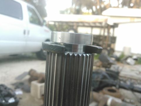 1996 Ford Bronco - the C-clip was alittle loose on the new axleshaft. as you might be able to see the groove was alittle wider than it probably should have be…