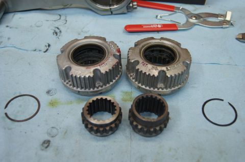 1979 Ford Bronco - left side is modified so I could get snap-ring on stub axle. I had to do both sides.