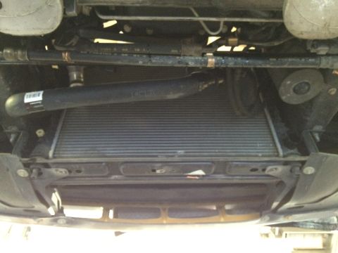 2003 Mercury Marauder - Underside view of the radiator and associated hoses on a 2003 Mercury Marauder.