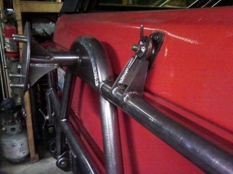 1988 Ford Bronco - This image shows a custom-fabricated rear axle assembly, likely for off-road or performance modification.