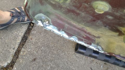 1996 Ford Bronco - tack welds ground down a little bit