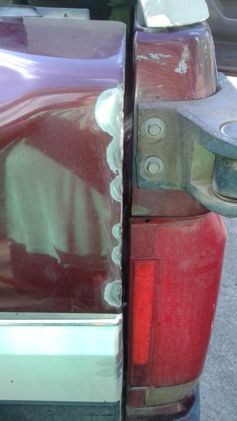 1996 Ford Bronco - tack welds ground down a little bit