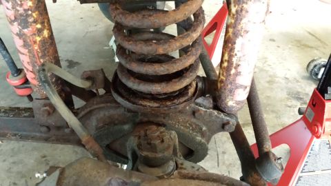1978 Ford Bronco - This image shows heavily corroded suspension parts, not a complete vehicle.