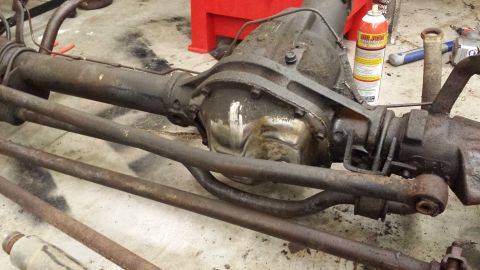 1978 Ford Bronco - Close-up of a Ford rear axle assembly, likely from an older truck or SUV.