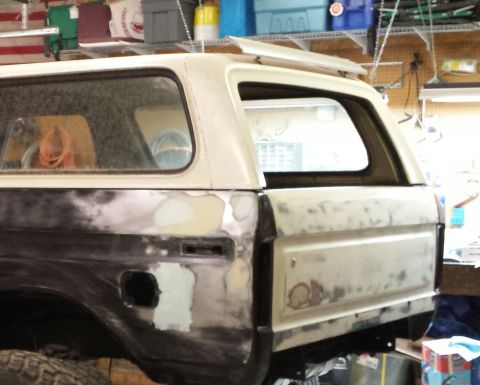 1978 Ford Bronco - This Ford Bronco is in the process of being repaired and prepped for paint.