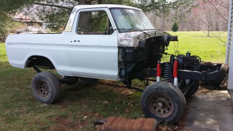 1978 Ford Bronco - This 1978 Ford Bronco is in the process of restoration, with its front end disassembled.