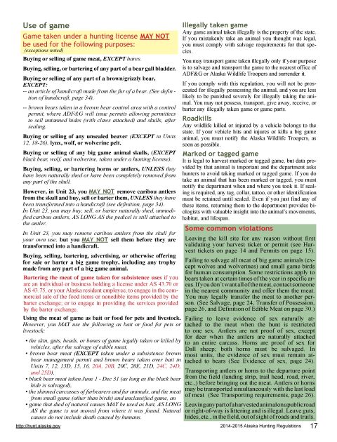 1990 Chevrolet Suburban - This document details regulations for game use and common violations, including rules for hunting and transporting game.