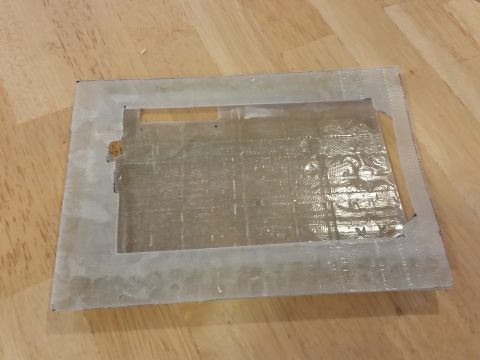 1988 Ford Bronco - Custom fiberglass part with metallic backing, likely for an automotive interior.