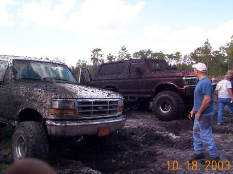 1995 Ford Bronco - On the other side of that water. Me and my bronco in the foreground, that big fawker in the back.