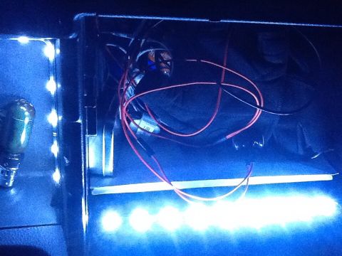 2005 Toyota 4Runner - Custom blue LED interior lighting with visible wiring is installed.