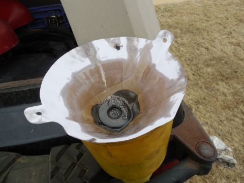 1983 Ford Bronco - Rather than dump more money into new gear oil for this old axle, I just filtered what came out and put it back in. It's probably as clean n…