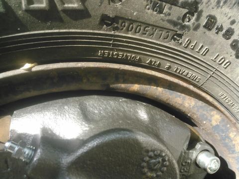 1996 Ford Bronco - checking clearance on a 15 inch wheel. it was close in some spots but cleared. defiantly want to make sure to use a disc brake adapter for…
