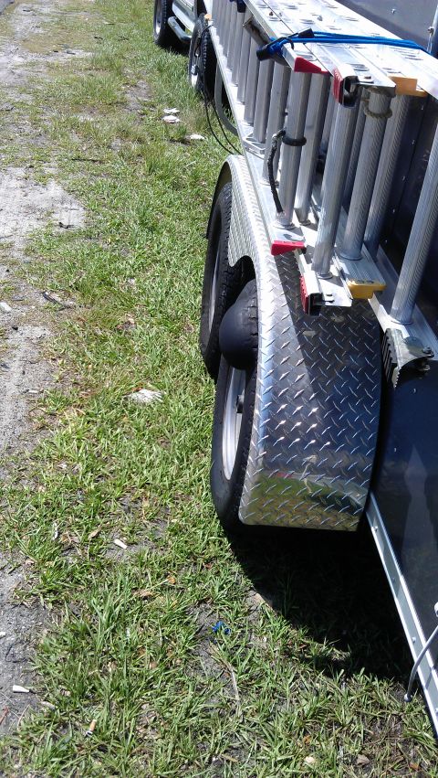 1994 Ford Bronco - 4/10/15- I was crossing a bridge and could feel something wasn't right, then I noticed this in my mirror.