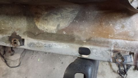 1978 Ford Bronco - This image shows a close-up of a vehicle's frame, not a complete vehicle, making year identification impossible.