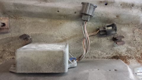 1978 Ford Bronco - Electrical module with connectors and wiring, likely part of a vehicle's ignition or lighting system.