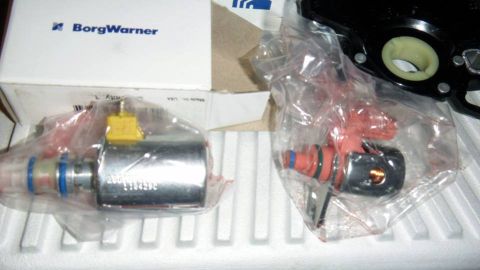 2001 Mercury Grand Marquis - New BorgWarner transmission solenoids are packaged for sale.