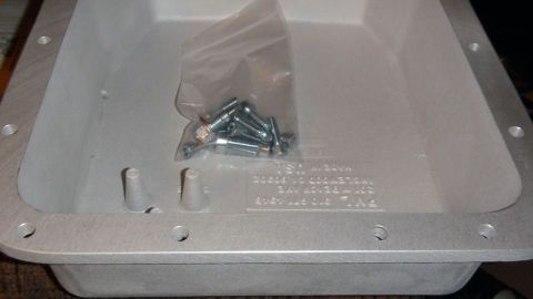 2001 Mercury Grand Marquis - This is an aftermarket aluminum transmission pan with a bag of bolts included.