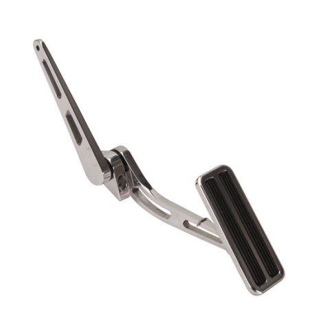 1964 Ford Fairlane - A chrome accelerator pedal with a black rubber grip is shown against a white background.