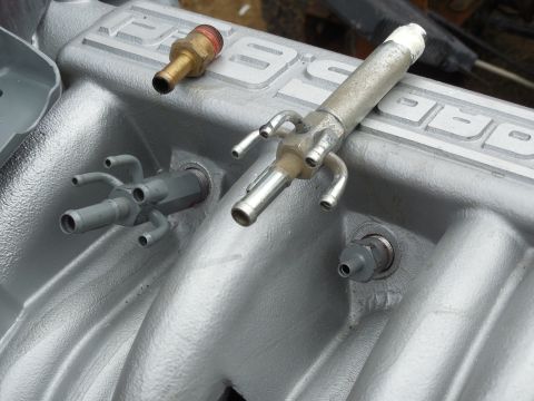 1993 Ford Bronco - The revised vacuum nipples have the single (larger) at the front for the PCV, and the tree (longer) at the back for everything else. I migh…