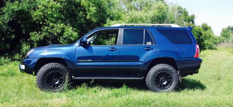 2005 Toyota 4Runner - A blue 2005 Toyota 4Runner is shown parked in a grassy field with trees in the background.