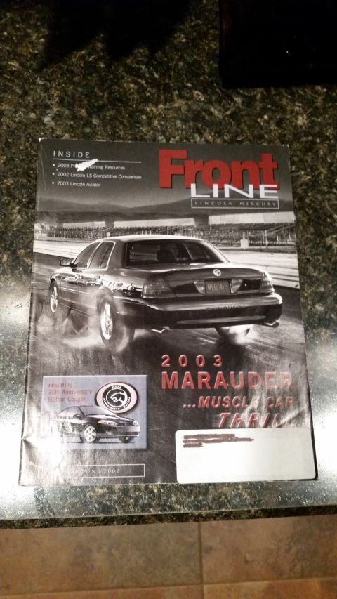 2003 Mercury Marauder - Dealership Frontline Magazine showcasing the 2003 Marauder