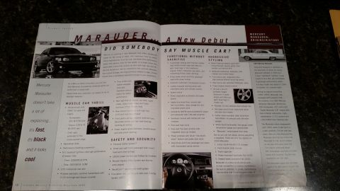 2003 Mercury Marauder - Magazine spread detailing the 2003 Mercury Marauder, highlighting its performance and design.