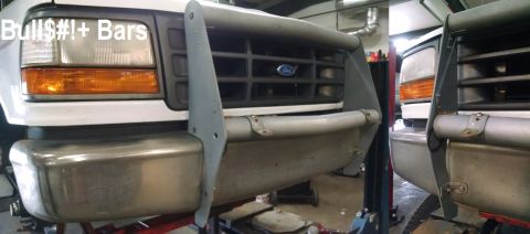 1983 Ford Bronco - Bull... Bars IF THE IMAGE IS TOO SMALL, click it. How much are you willing to pay for them? Note the comically-flimsy attachments to the bu…