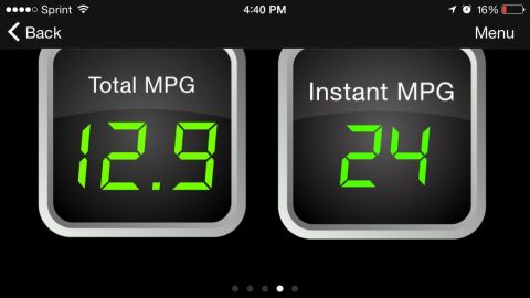 1996 Ford Bronco - A digital display shows the vehicle's total and instant MPG readings.
