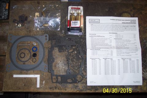 1973 Ford F-250 - Edelbrock Performer and Thunder Series Carburetor Rebuild Kit with installation instructions.
