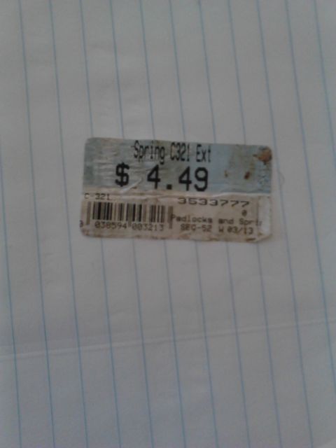 1979 Ford Ranchero - Price tag shows 'Spring-C321 Ext' and a price of $4.49.