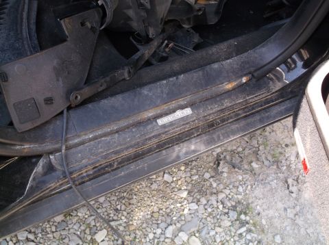 1999 Mercury Grand Marquis - The door sill of a Lincoln vehicle is visible, with the brand name clearly marked.