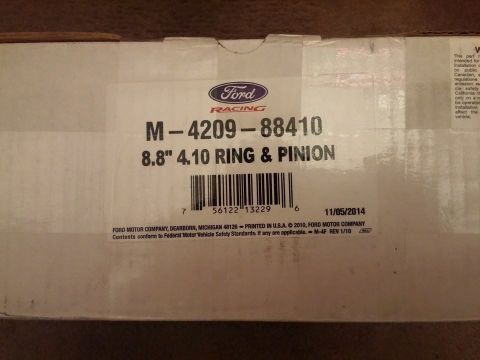 2000 Mercury Grand Marquis - Box for Ford Racing 8.8 inch 4.10 Ring & Pinion, part number M-4209-88410, dated 11/05/2014.