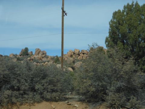 1995 Ford Bronco - A desert scene with rocky hills, sparse vegetation, a utility pole, and the Supermotors logo visible.