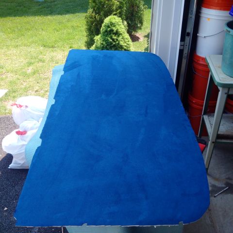 1978 Ford Bronco - A blue carpet piece is shown, likely for a vehicle interior.