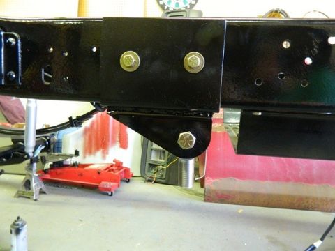 1979 Ford Bronco - Vehicle frame and suspension components are shown in this close-up view.
