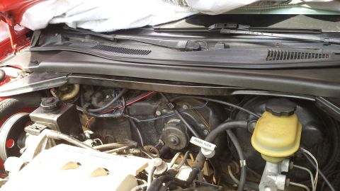 1991 Buick Reatta - Close-up view of an engine bay, showing various components and wiring.