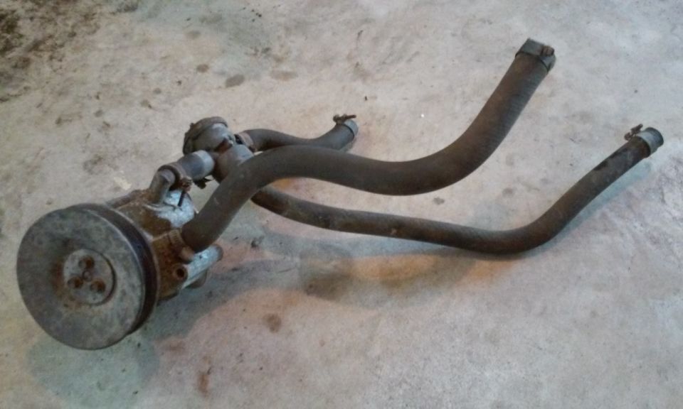 Power steering pump with hoses