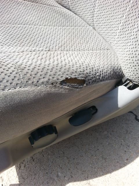 1981 Ford Bronco - About the only damage on either seat.
