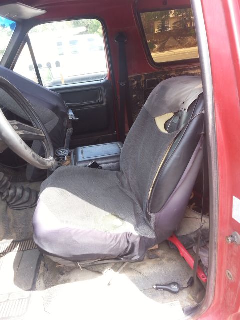 1981 Ford Bronco - The original seats with covers on them.