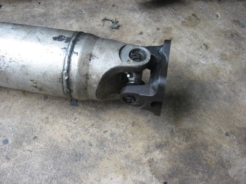 1994 Ford Bronco - Close-up view of a driveshaft U-joint, showing the connection point.