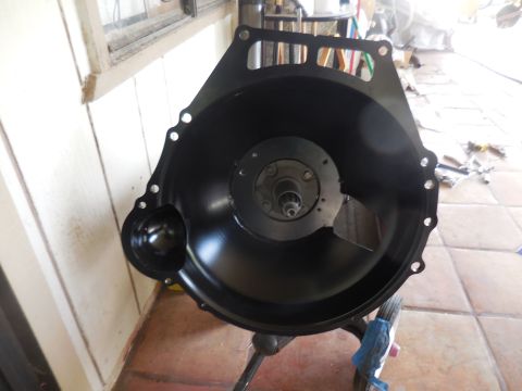 1966 Ford Fairlane - RUG-AJ Top Loader going in from a 1969 Fairlane big in big out Quicktime 8011 bellhousing