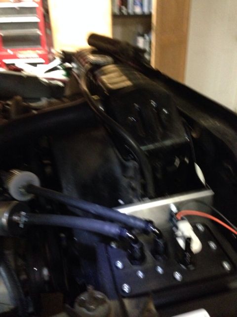 1978 Ford Bronco - Custom fuel system components installed in an engine bay.