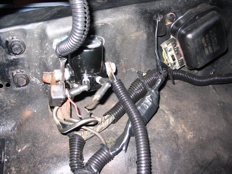1979 Ford Bronco starter solenoid and voltage regulator wiring
