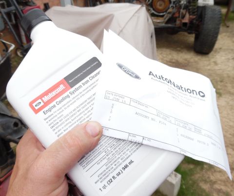1993 Ford Bronco - This stuff is EGGspensive! ~$20/qt at a discount. But the block is rusty inside the coolant journals from the PO running straight water for…