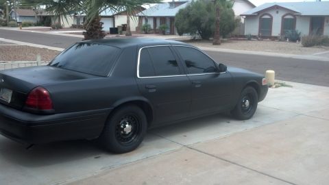 2000 Ford Crown Victoria - Satin Flat Black paint job, under $50!
