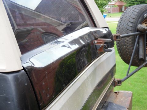 1983 Ford Bronco - Probably the most-common damage to a Bronco t/g: backing into a stationary object. Trees just don't move fast enough to get out of my way.…