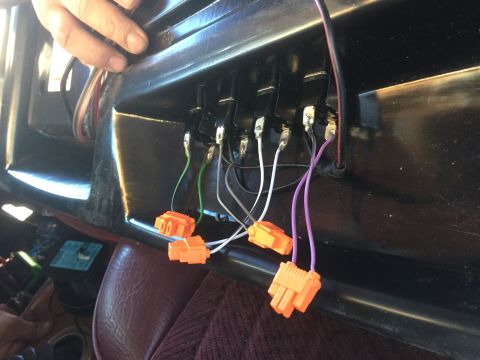 1979 Ford Bronco - Used from quick disconnects for the back of the toggle switches.
